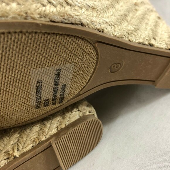 Breckelles Womens Sandals Wedge Faux Suede Open Toe Slingback Buckle Brown 8 - Picture 6 of 6